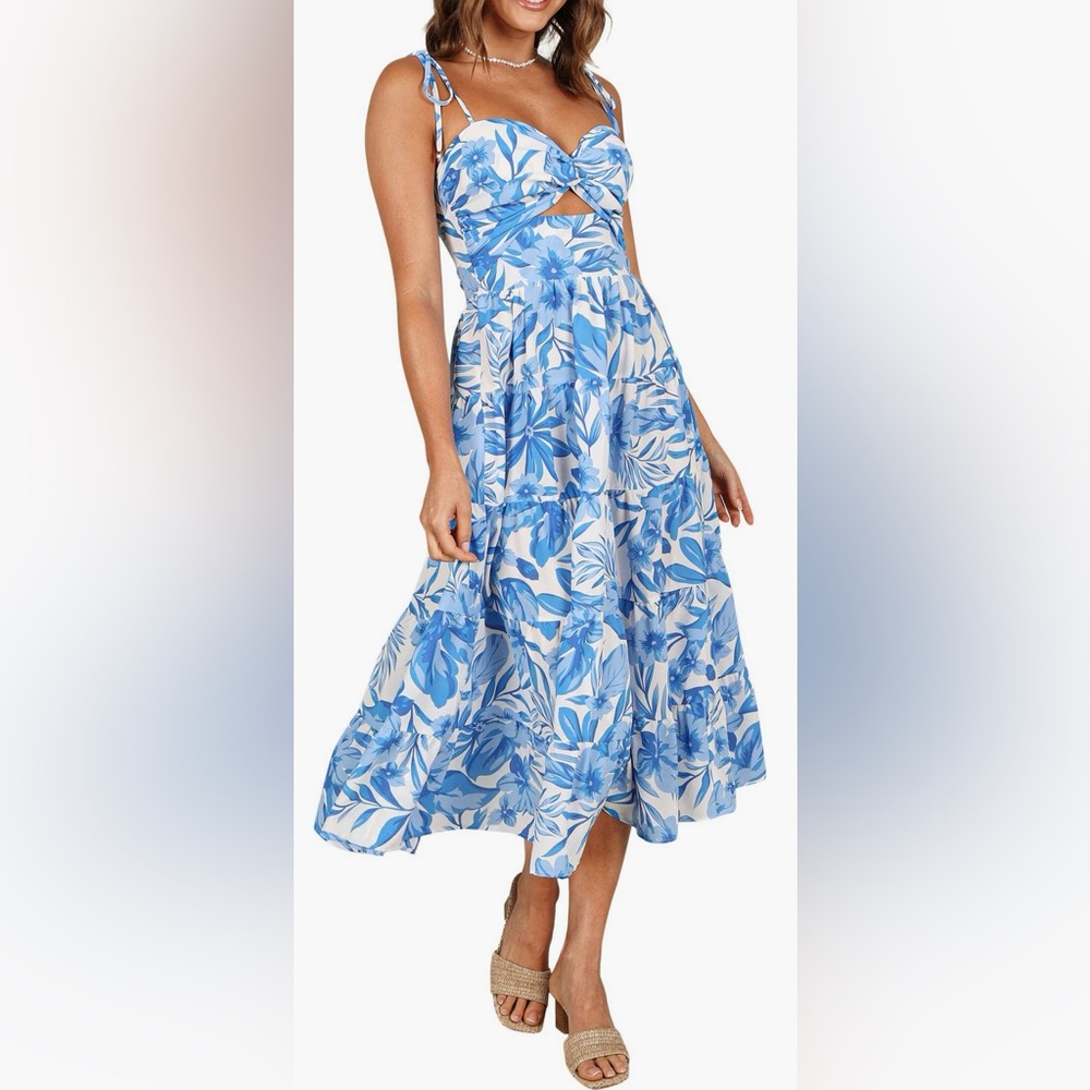 Petal & Pup Blue and White Patterned Dress